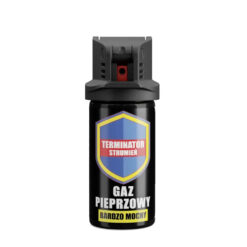 Rzut przodem na puszkę Gazu pieprzowego Terminator 3.0 Strumień 40ml