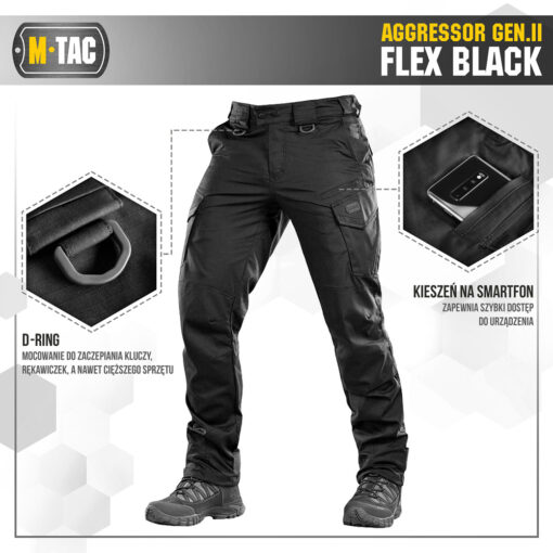 Spodnie Aggressor M-Tac Flex Gen.II Czarne