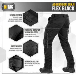 Spodnie Aggressor M-Tac Flex Gen.II Czarne