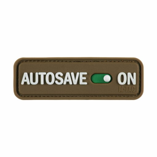 Naszywka Plakietka M-Tac Autosave PVC coyote