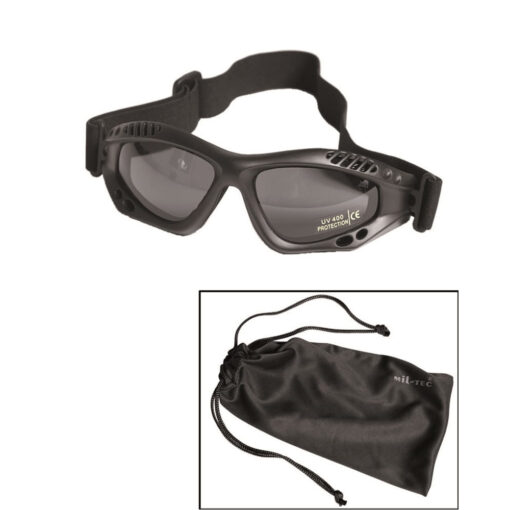 Gogle Commando Air Pro Mil-Tec Black Smoke