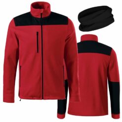 Bluza Polarowa Unisex Rimeck Effect Czerwony