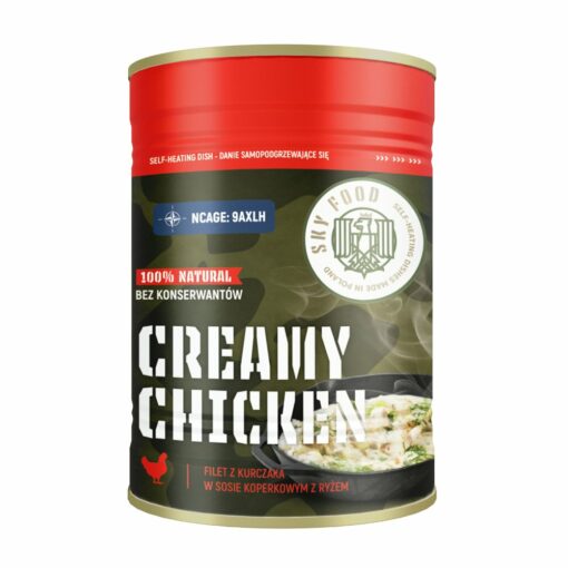 Danie SkyFood Creamy Chicken Filet z kurczaka w sosie koperkowym z ryżem