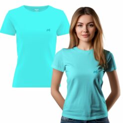 Koszulka Morowo Premium Logo Damska Błękitna