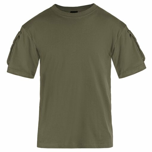 Koszulka taktyczna Tactical Mil-Tec z kieszeniami Olive - obrazek 2