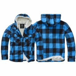Kurtka Brandit Lumberjacket Lumber Hooded Black/Blue Gingham