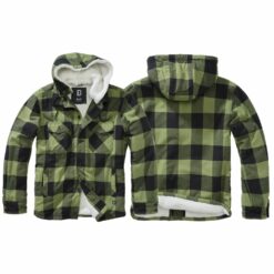 Kurtka Brandit Lumberjacket Lumber Hooded Black/Oliv Gingham