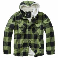 Alternative view of Kurtka Brandit Lumberjacket Lumber Hooded Black/Oliv Gingham