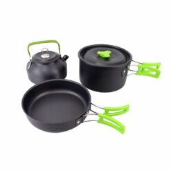 Menażka Stalowa Zestaw Naczyń Turystycznych