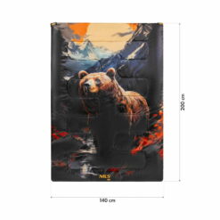 Alternative view of Śpiwór Dwuosobowy Nils Camp Wzór Niedźwiedź 3w1