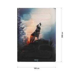 Alternative view of Śpiwór Dwuosobowy Nils Camp Wzór Wilk 3w1