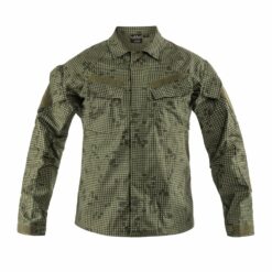 Bluza mundurowa Helikon Raid Desert Night Camo z Rip-Stop PolyCotton. 8 kieszeni, wzmocnienia na łokciach, panele velcro. Taktyczna bluza inspirowana US Army.