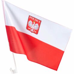 Flaga Samochodowa Polski Mundial na Szybę