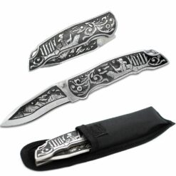 Nóż N108 Kandar Myśliwski Polowanie Stalowy Czarny