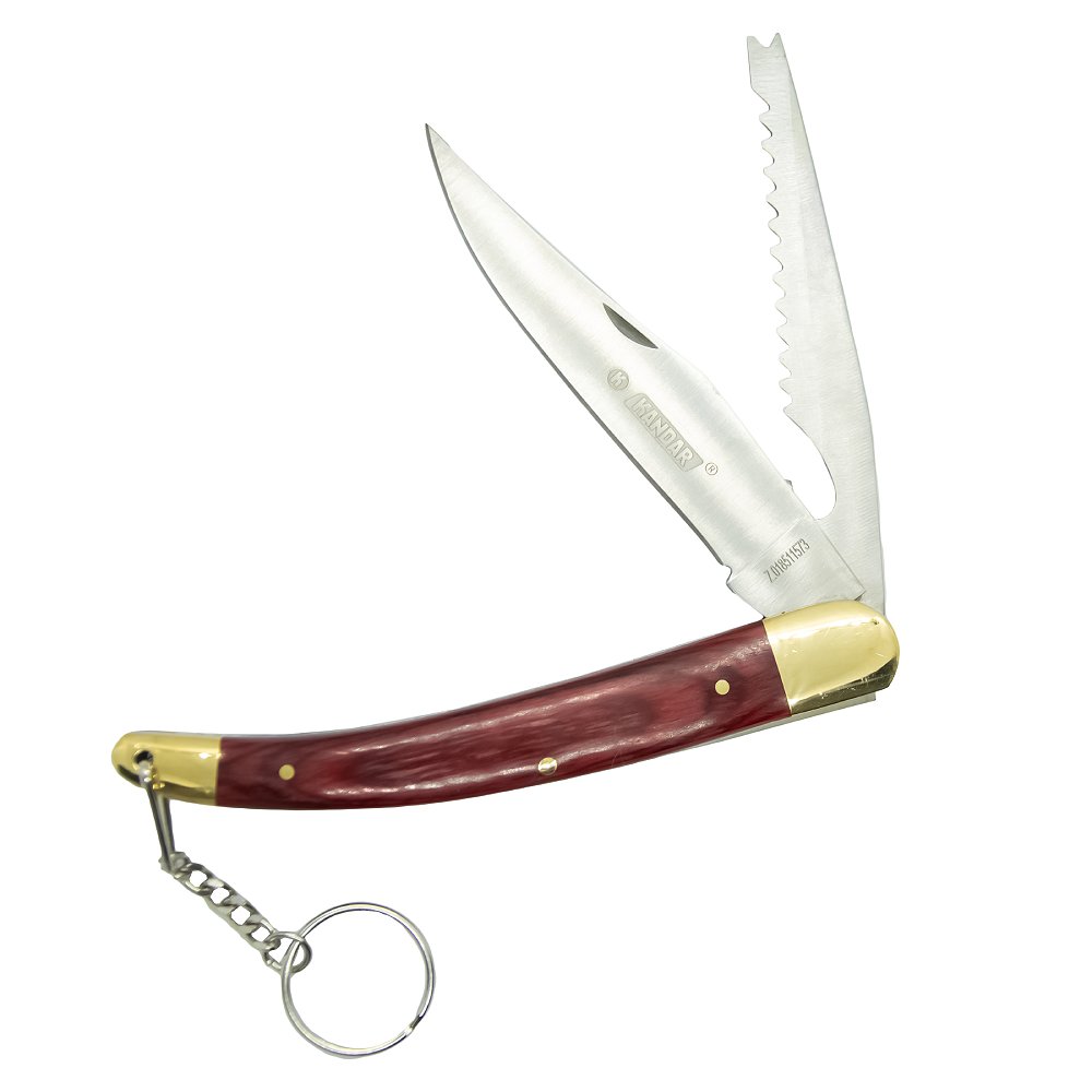 Nóż N242 Kandar Ostrze i Piła z Brelokiem - obrazek 5