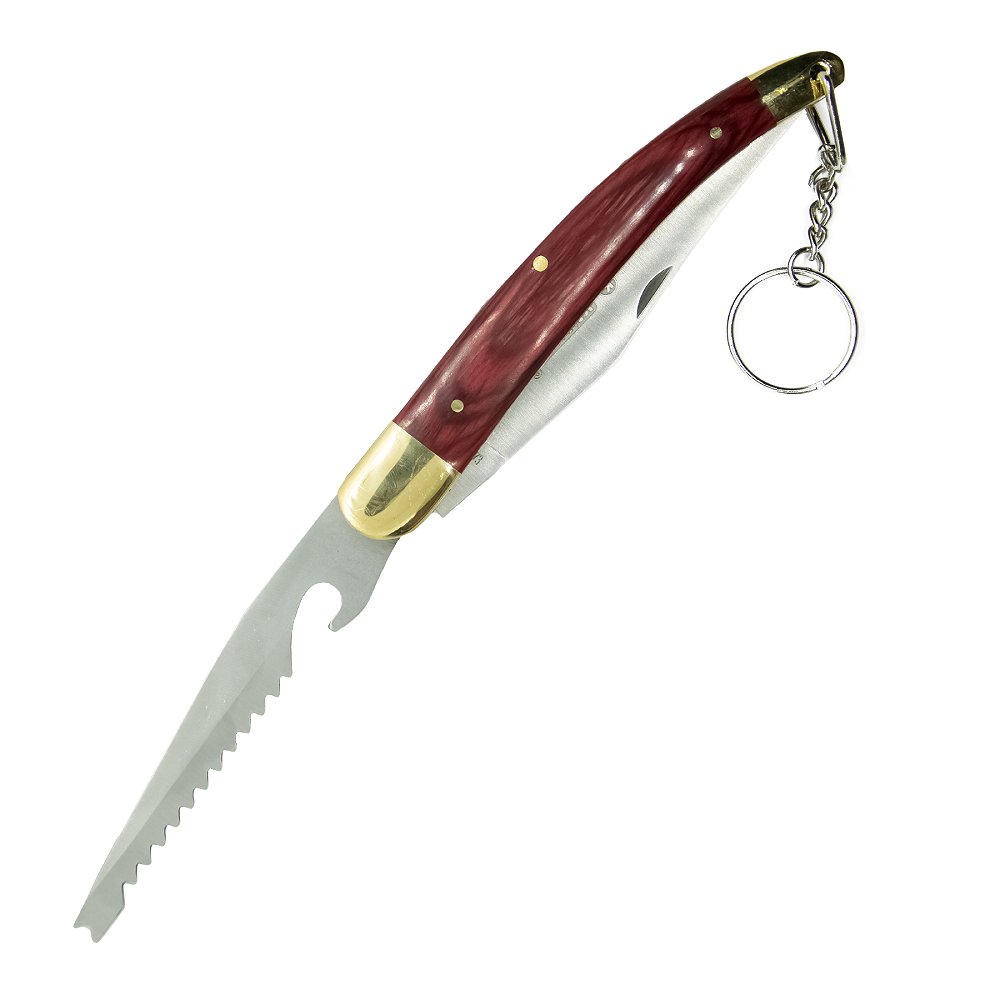Nóż N242 Kandar Ostrze i Piła z Brelokiem - obrazek 4