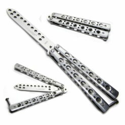 Nóż N269 Kandar Motylkowy Srebrny 13 Ćwiczebny