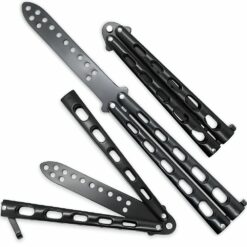 Nóż N431 Kandar Motylkowy Motylek Czarny Ćwiczebny Balisong