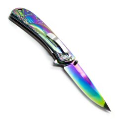 Nóż N661 Kandar Tęczowy Ryba Klips
