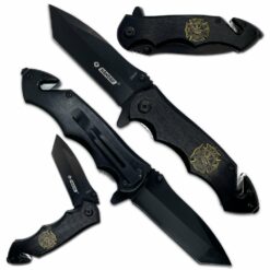 Nóż NS10 Fire Dept Black Plain Oxide