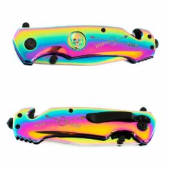 Nóż Składany N21 Kandar Tanto Piła Rainbow Fade