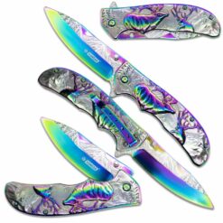 Nóż Składany N440 Silver Rainbow Deer Ornament