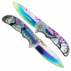 Nóż Składany N440 Silver Rainbow Deer Ornament