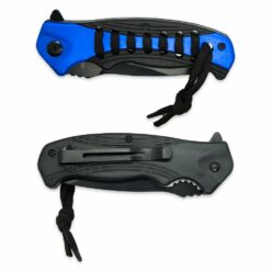 Nóż Składany N489 Kandar Niebieski Paracord Klips
