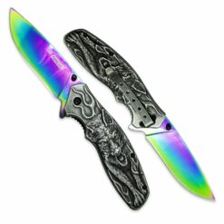 Nóż Składany N507 Kandar Wilk Rainbow Blade Klips