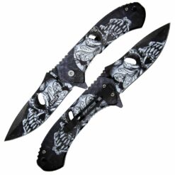 Nóż Składany N616 Kandar Mexican Skull BlackWhite