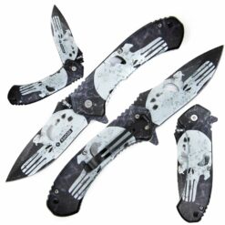 Nóż Składany N618 Kandar American Skull BlackWhite