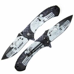 Nóż Składany N618 Kandar American Skull BlackWhite