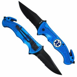 Nóż Składany Ratowniczy Mil-Tec Niebieski