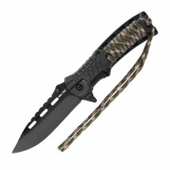 Nóż Składany z Krzesiwem Mil-Tec Paracord Camo