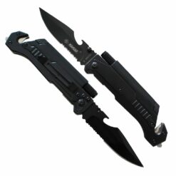 Nóż z piłą do cięcia lin Kandar JM-K16 Czarny