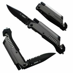 Nóż z piłą do cięcia lin Kandar JM-K16 Szary