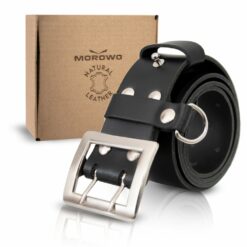 Pas Oficerski Skórzany Czarny