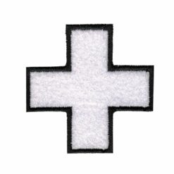 Plakietka Krzyż Medyczny Biało-Czarny Klej