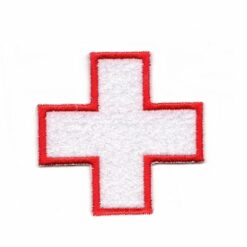 Plakietka Krzyż Medyczny Biało-Czerwony Klej