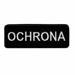 Plakietka Ochrona 14x5cm Biały Napis - Rzep