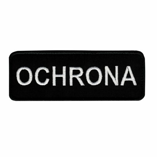 Plakietka Ochrona 14x5cm Biały Napis - Rzep