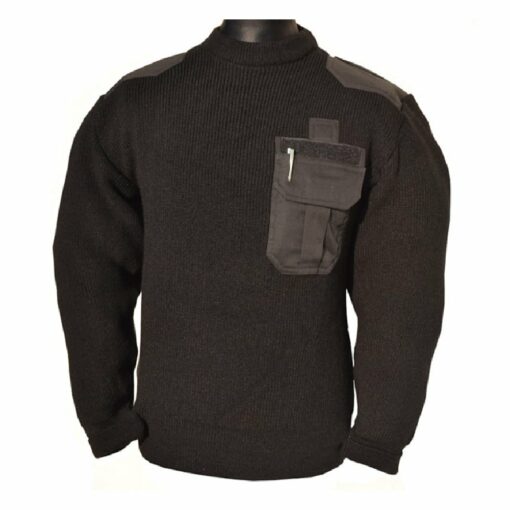 Sweter Mundurowy Czarny