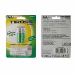 Akumulator Bateria Tiross R03 AAA Ładowalna 2szt