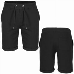 Czarne Męskie Szorty Sportowe Morowo