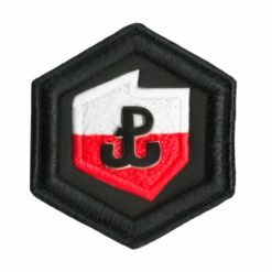 Plakietka Haftowana Znaczek PW Biało Czerwona