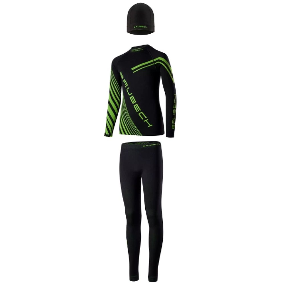 Komplet Piłkarski z Czapką Brubeck Czarny/Neon