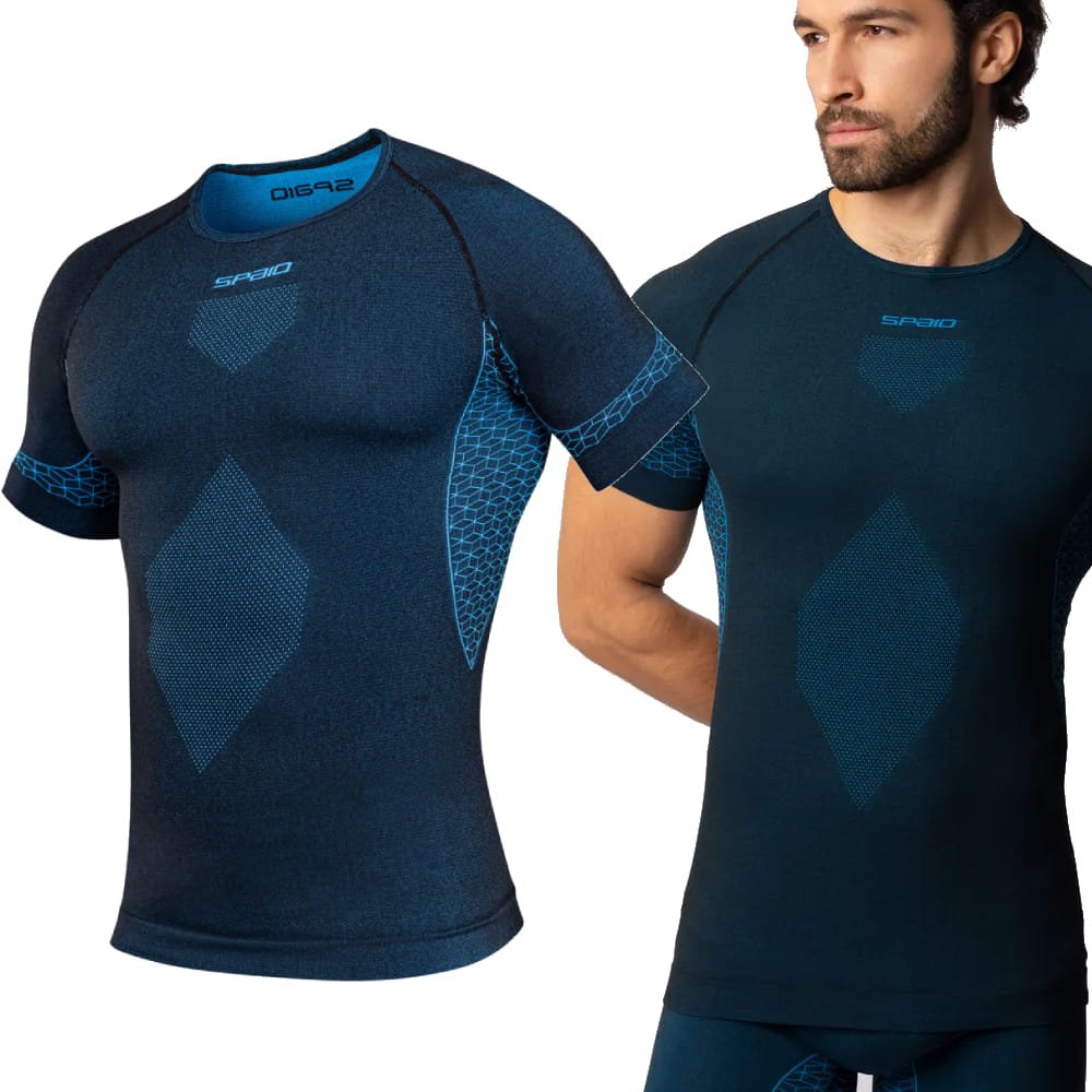 Koszulka Spaio Breeze Męska K/R Black/Blue