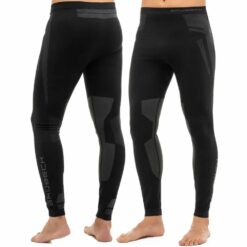 Spodnie Legginsy Termoaktywne Brubeck Dry Męskie Czarne/Grafitowe
