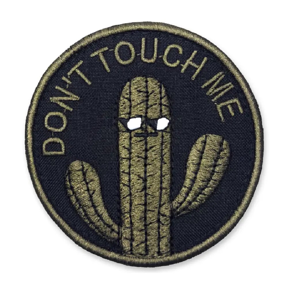 Plakietka Dont Touch Me Kaktus Olive