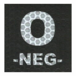 Plakietka Grupa Krwi 0 -NEG- WB 50x50mm